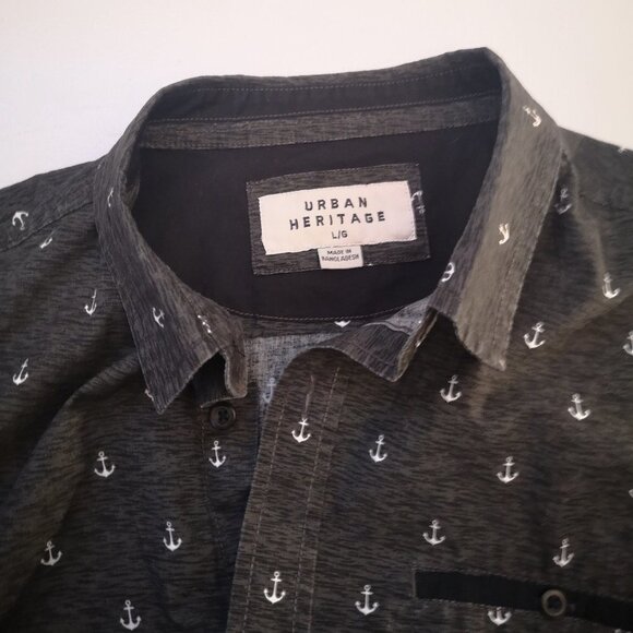 Urban Heritage Men's Size Large Long Sleeve Button Front & Cuffs Shirt - Picture 4 of 7